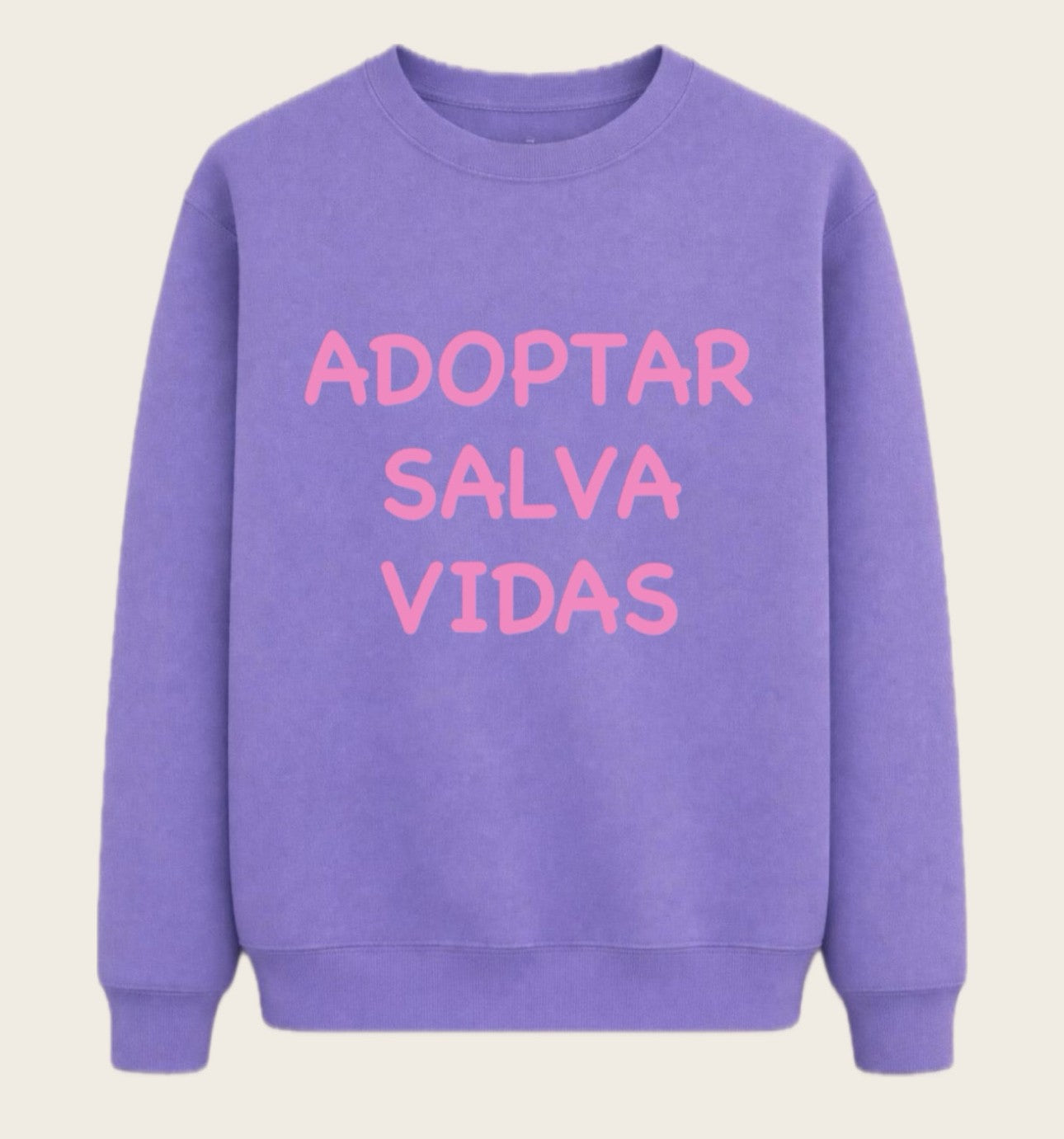 Polera Morada con Letras Salva Vidas